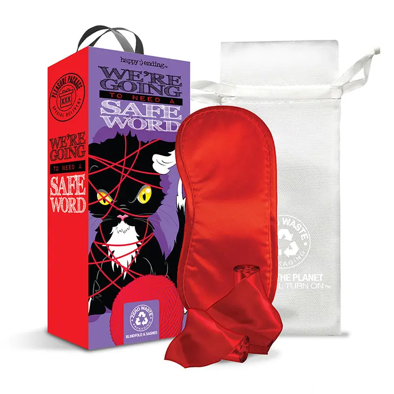 Pleasure Package We're Going To Need A Safe Word - Blindfold, Wrist, And Ankle Sashes 1