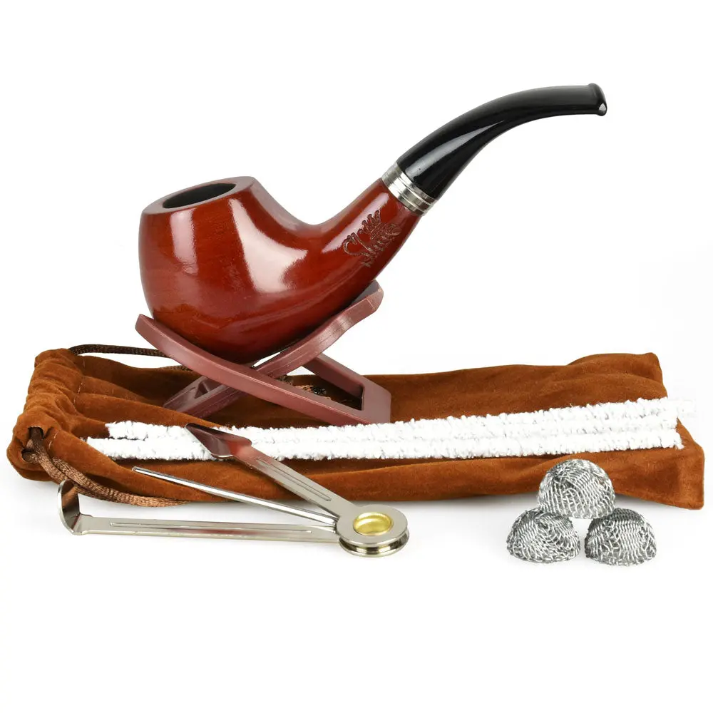 Pulsar Shire Pipes Bent Apple Cherry Wood Tobacco Pipe 2