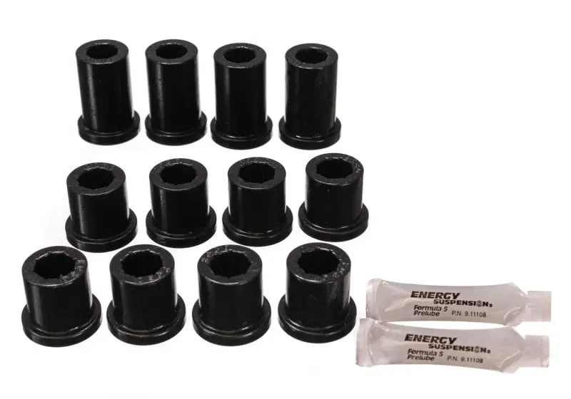 Energy Suspension 84-85 Toyota 4Runner 2 & 4Wd Black Front Leaf Spring Bushing Set 1