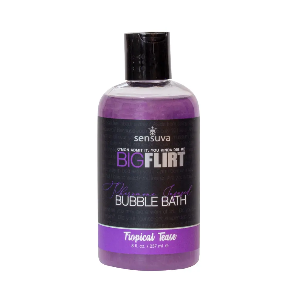 Sensuva Big Flirt Pheromone-Infused Bubble Bath Tropical Tease 8 Oz. 1
