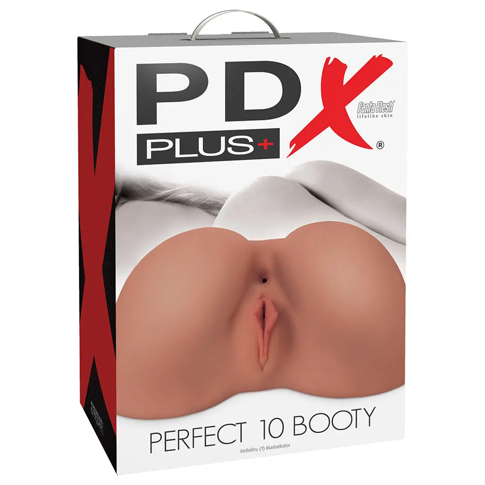 Pdx Plus Perfect 10 Booty Dual Entry Masturbator Tan 1