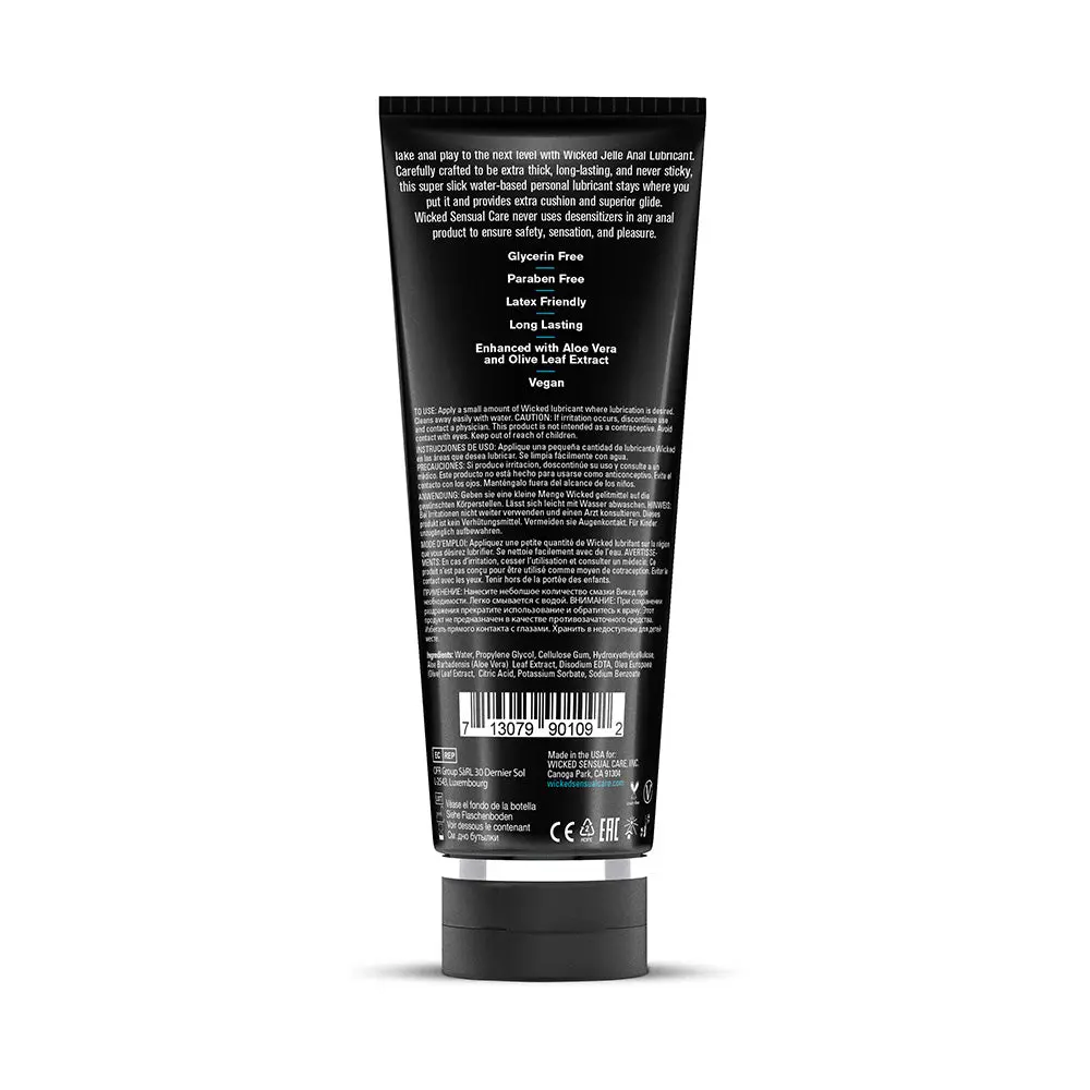 Wicked Jelle Water-Based Anal Lubricant 8 Oz 2