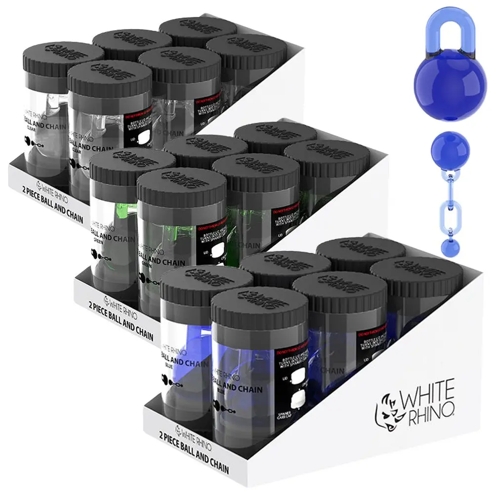 White Rhino Terp Slurper 2-Piece Ball & Chain Cap & Bead Set | 6Ct Display 1