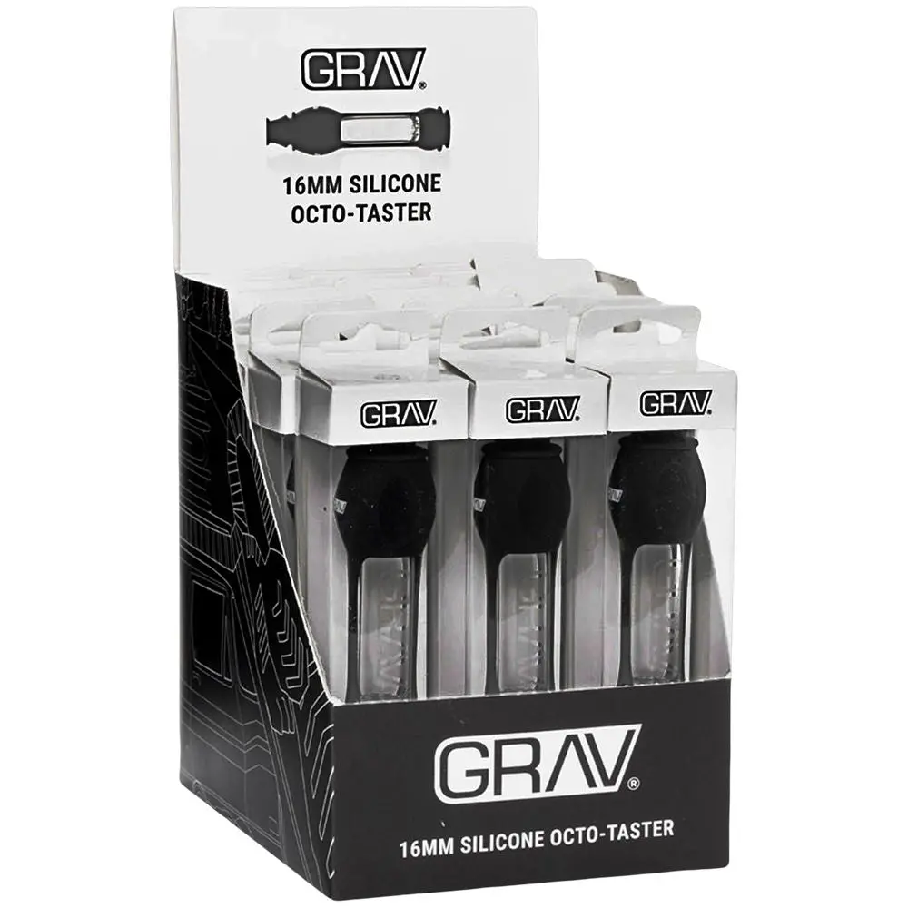 Grav Silicone & Glass Octo-Taster Pipe - 4" / 16Mm 15Ct 1