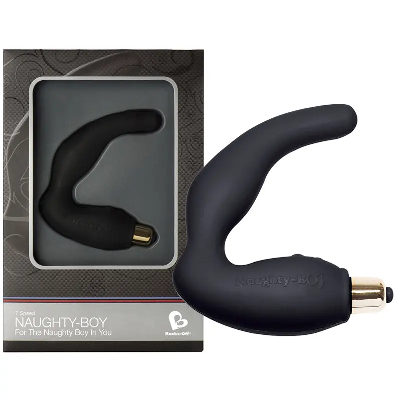 Rocks Off Naughty-Boy Prostate Massager (Black) 1