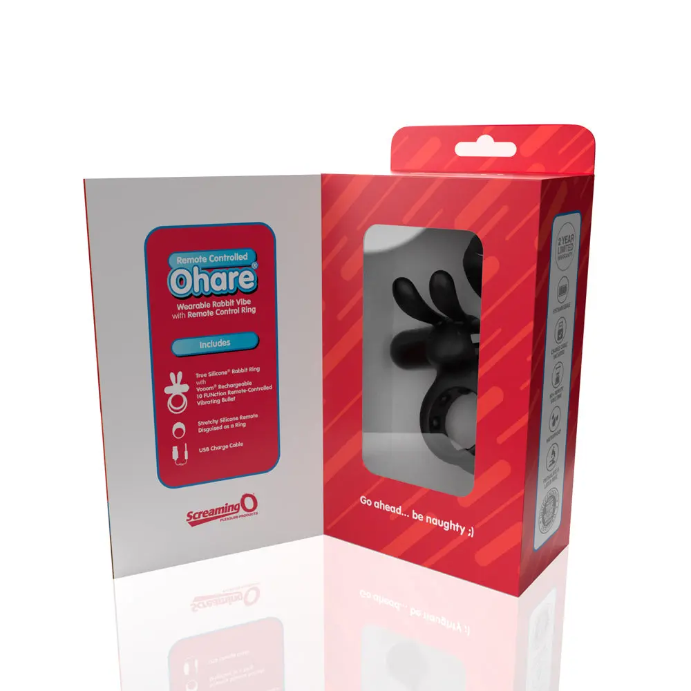 Screaming O Remote Controlled Ohare Vibrating Ring Black 2