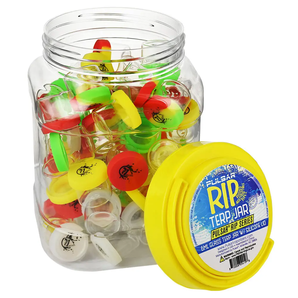 Pulsar Rip Series Glass Terp Jar - 6Ml / Assorted Colors 70Pcs 1