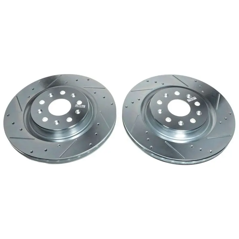 Power Stop 20-21 Chevrolet Corvette Rear Evolution Drilled & Slotted Rotor - Pair 1