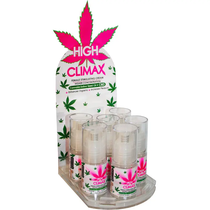 High Climax Female Stimulant With Hemp Seed Oil Display (6 Bottles 1/2 Oz Each) 1