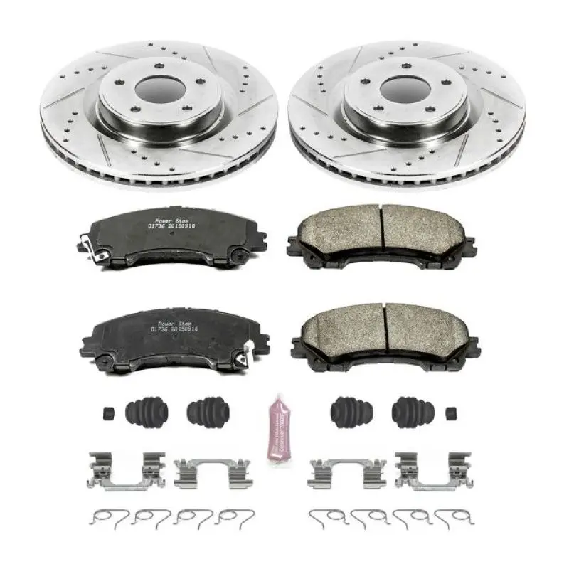 Power Stop 14-19 Infiniti Q50 Front Z23 Evolution Sport Brake Kit 1