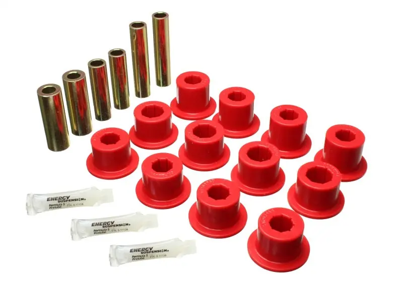 Energy Suspension 07-21 Toyota Tundra Red Rear Leaf Spring Shackle Bushing Set 1