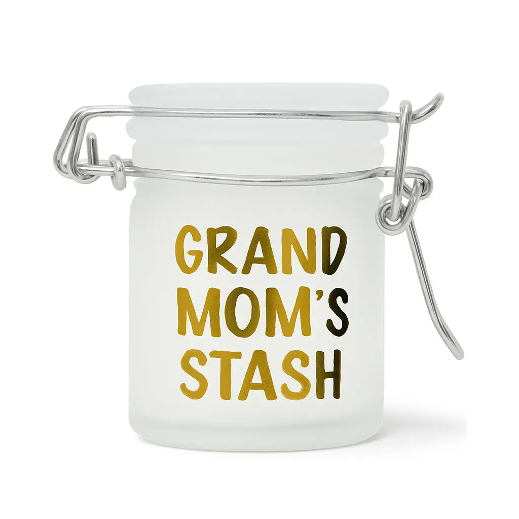 Airtight Glass Grandmom's Stash Storage Jar 1