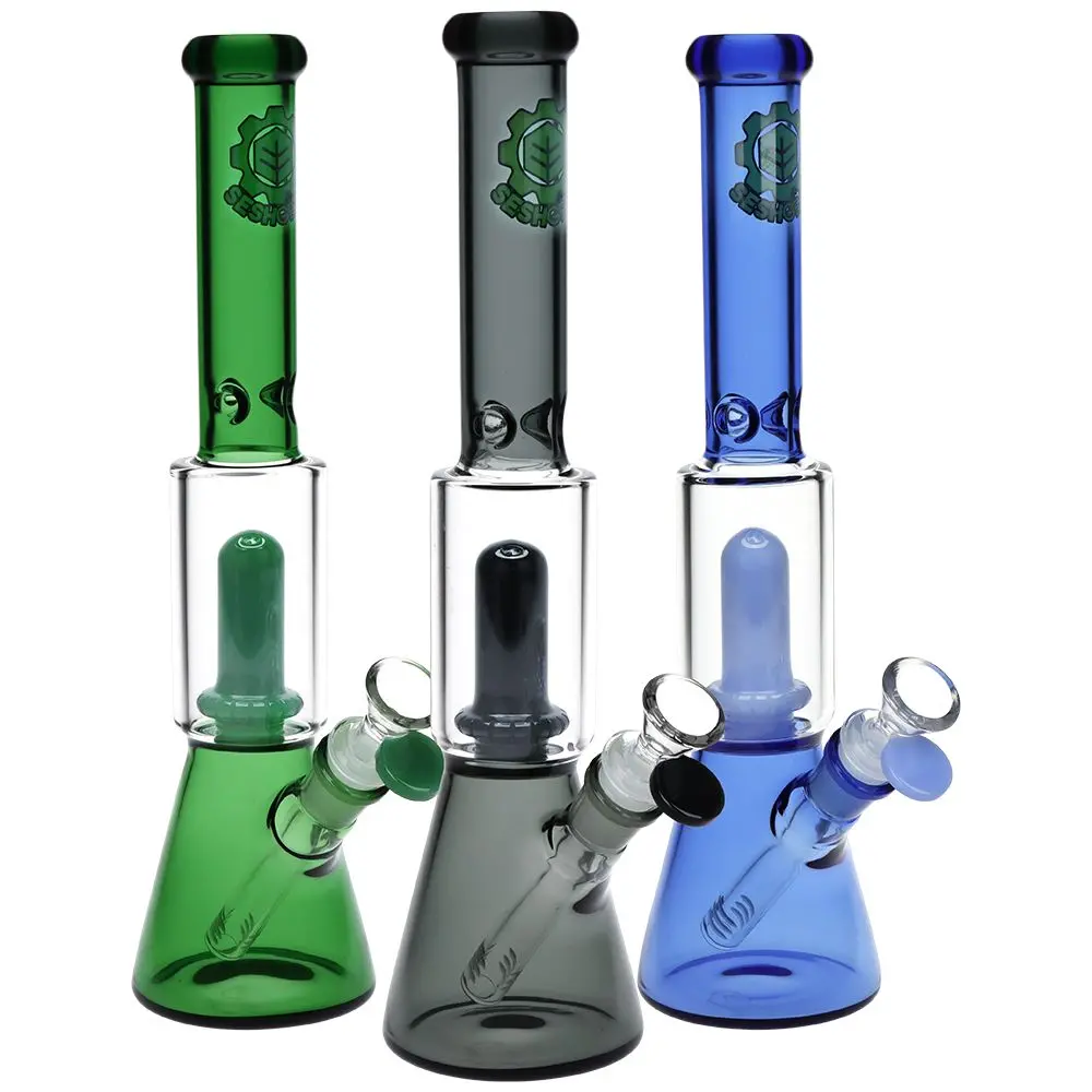 Seshgear Double Chamber Glass Beaker Water Pipe - 12" 1