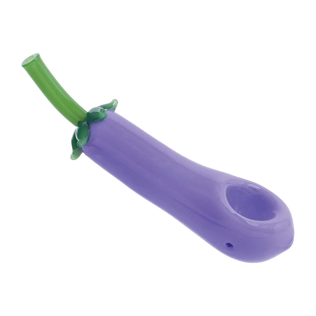 Eggplant Glass Hand Pipe 1