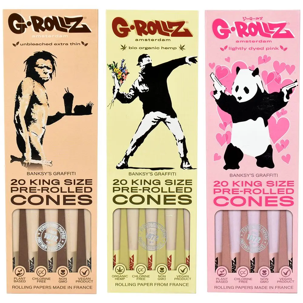 G-Rollz X Banksy's Graffiti Cones | 20Pc | King Size 1