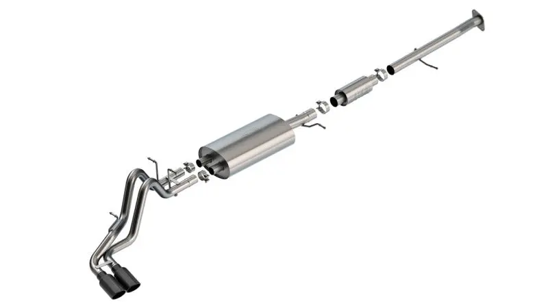 Borla 23-24 Chevrolet Colorado / 23-24 Gmc Canyon S-Type Catback Exhaust W/Black Chrome Tips 1