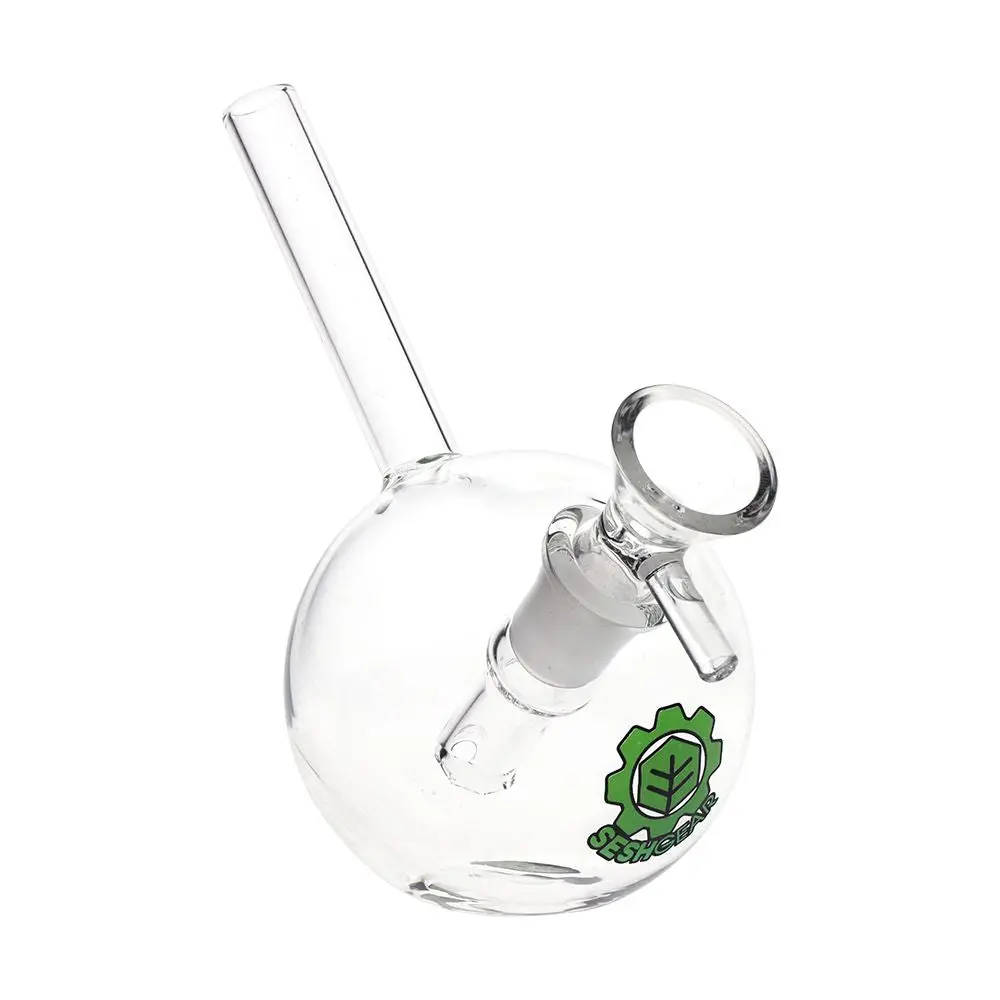 Seshgear Round Ball Glass Water Pipe - 4.5" / 14Mm F / Colors Vary 1