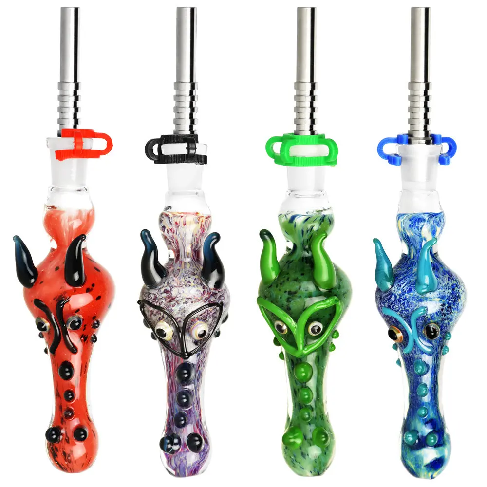 Dragon Snout Glass Vapor Straw W/ Titanium- 4.5" 1