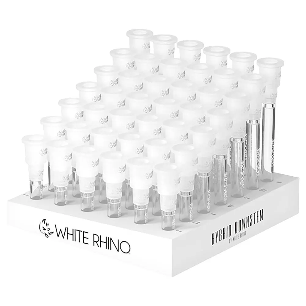 White Rhino Hybrid Downstem - Assorted Sizes 42Pc Disp - 1