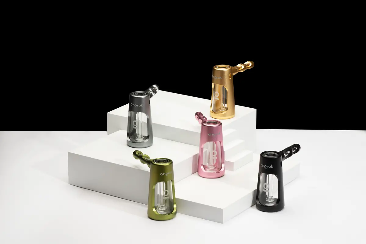 Ongrok Portable Glass Aluminum Bubbler Pipe 1