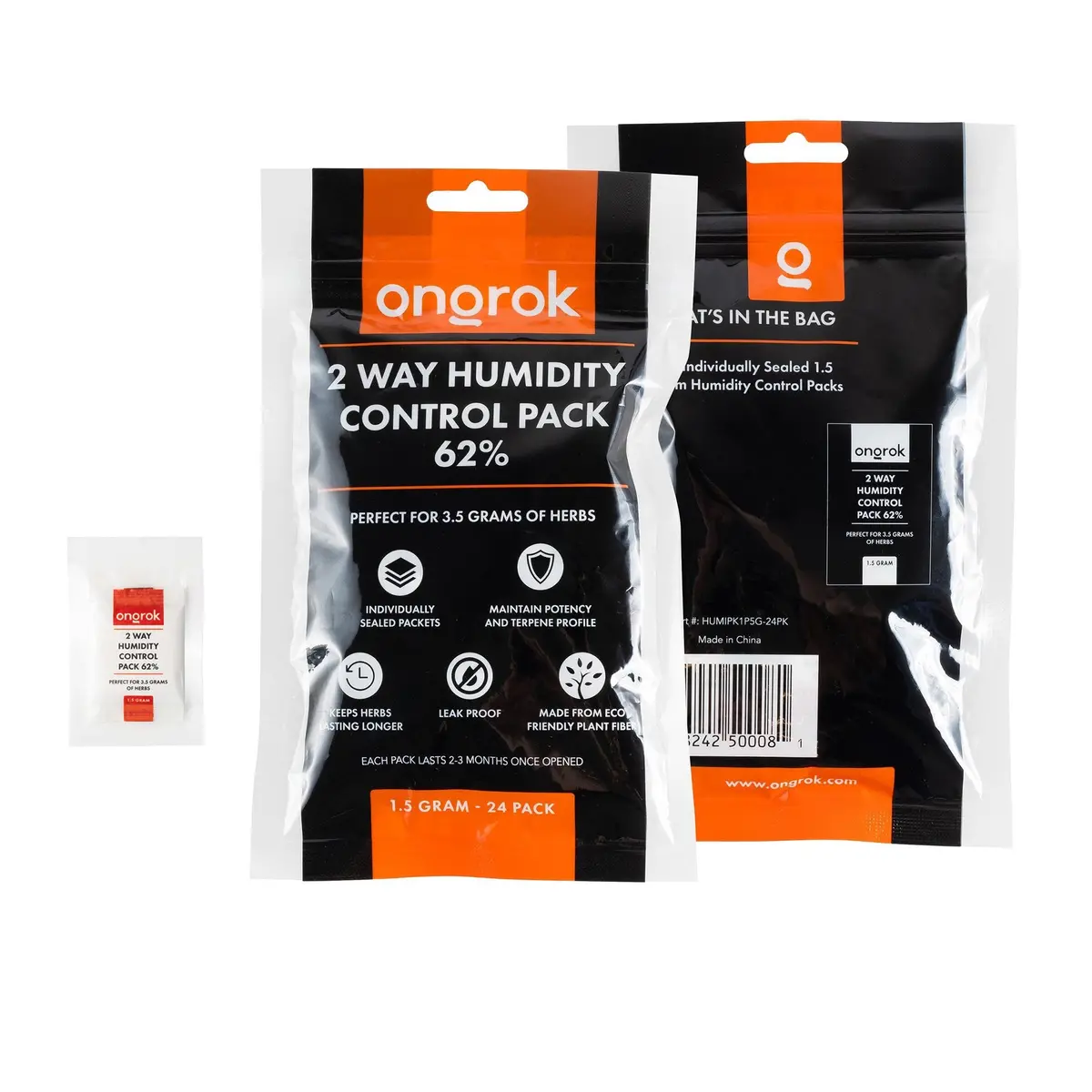 Ongrok 2-Way 62% Humidity Packs | 3 Sizes (Small, Medium, Large) 1