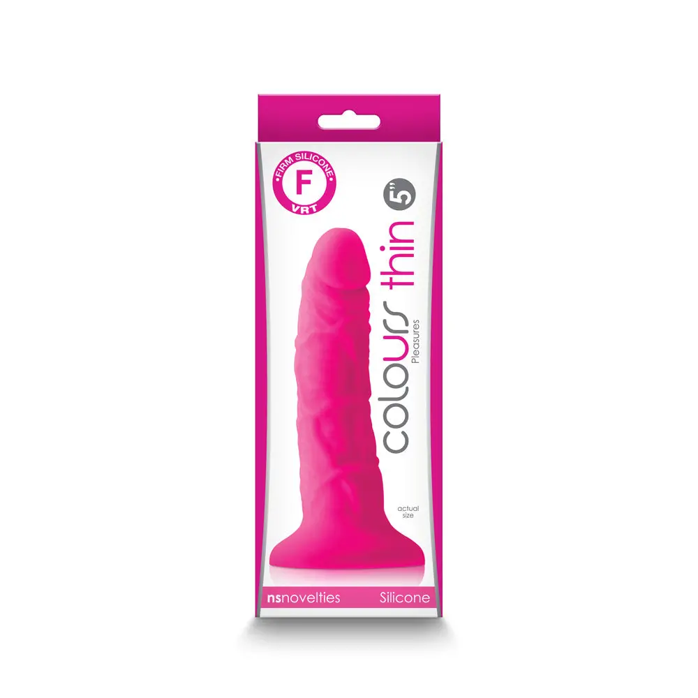 Colours Pleasures Thin 5 In. Dildo Pink 1
