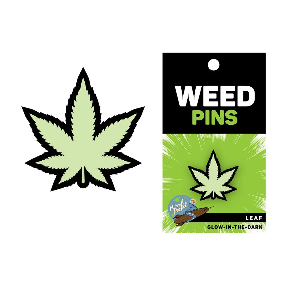 Weed Pin Leaf Glow-In-The-Dark 1