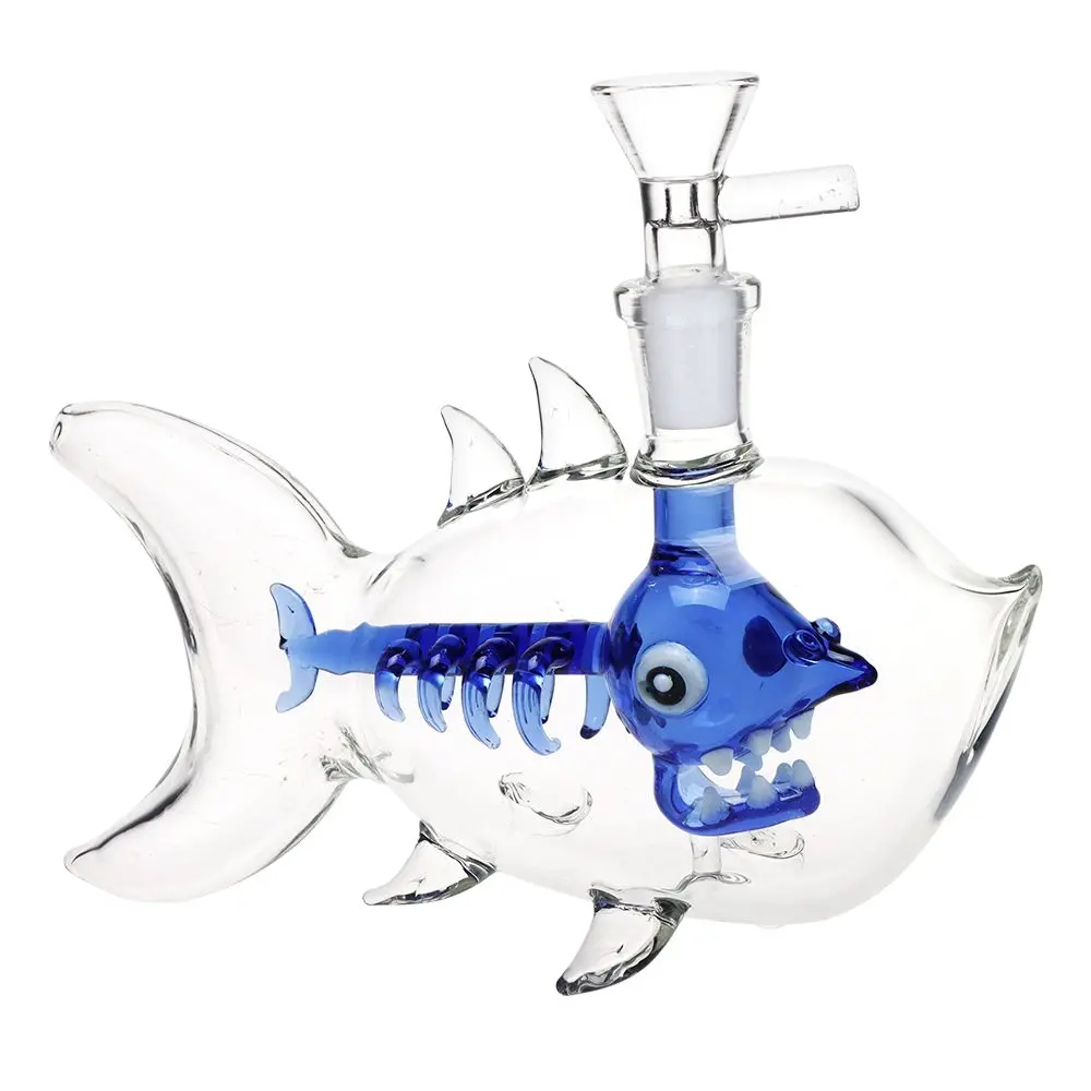 Fish Bone Glass Bubbler - 6.25" / 14Mm F 1