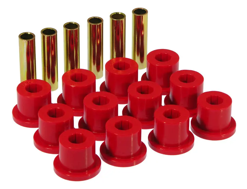 Prothane 67-87 Gm Rear Spring & Shackle Bushings (W/ 1.5In Bushings) - Red 1