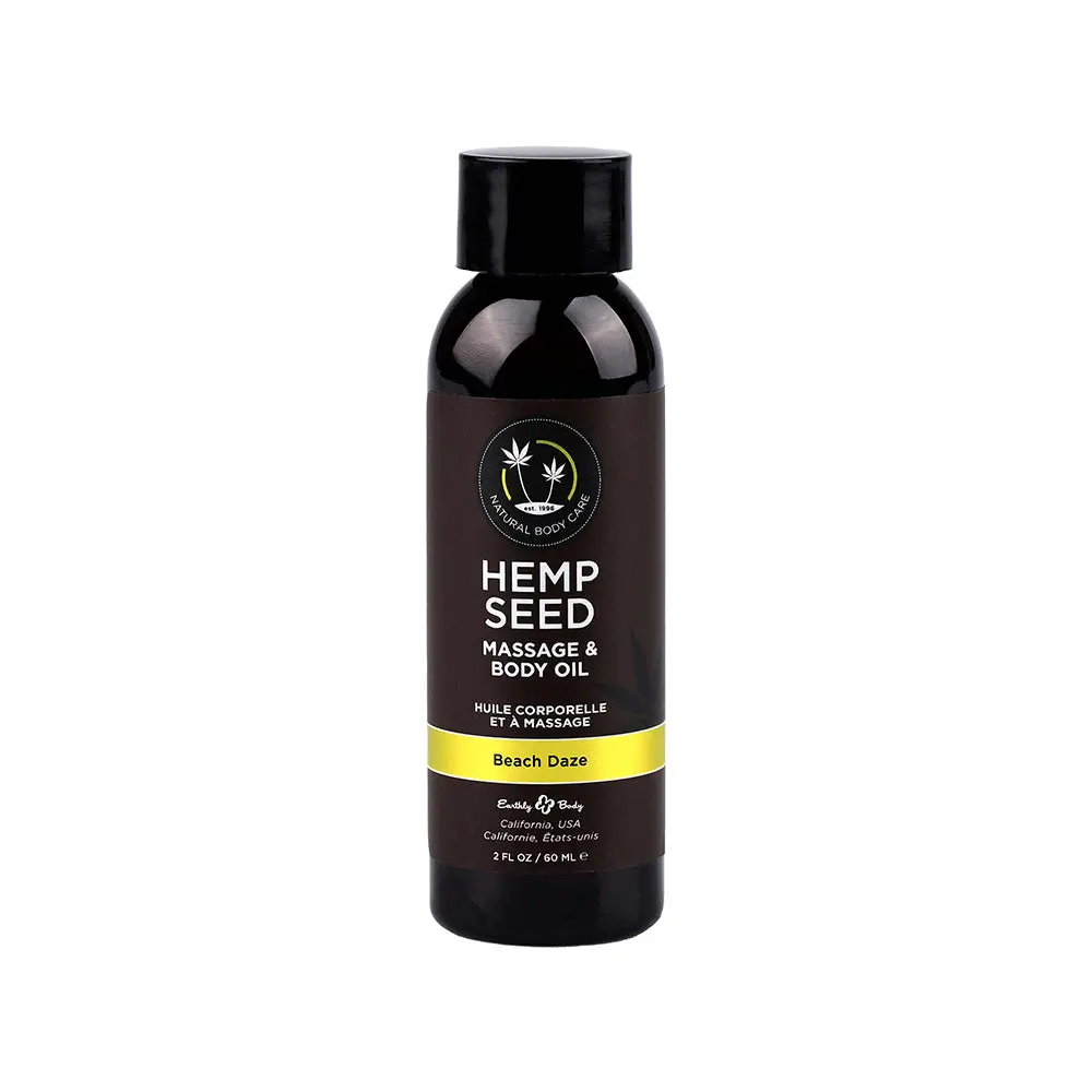 Earthly Body Hemp Massage Oil Beach Daze 2 Oz. 1