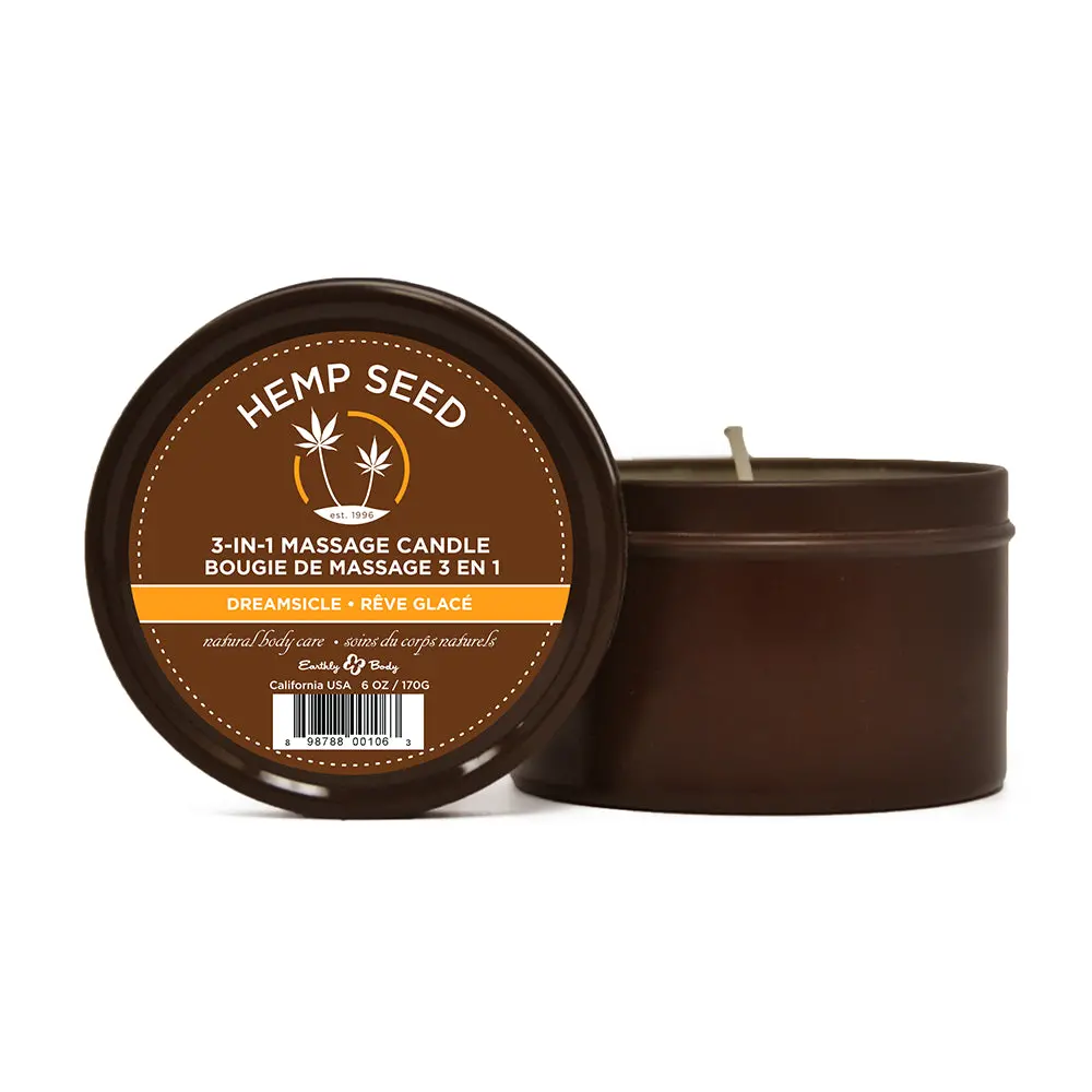 Earthly Body Massage Candle Dreamsicle 6.8Oz 1
