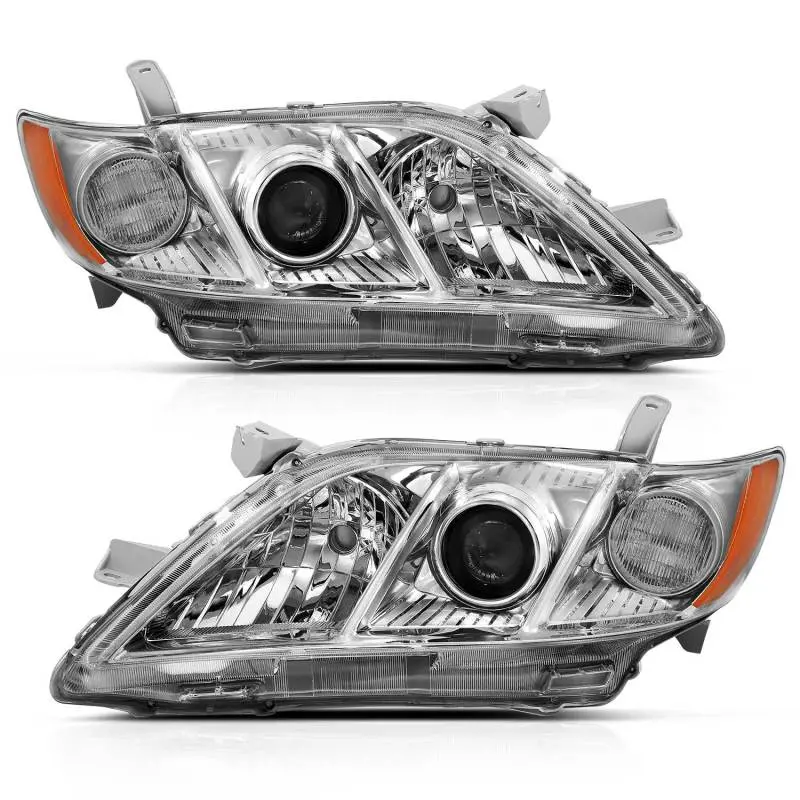 Anzo 2007-2009 Toyota Camry Projector Headlight Chrome Amber (Oe Replacement) 1