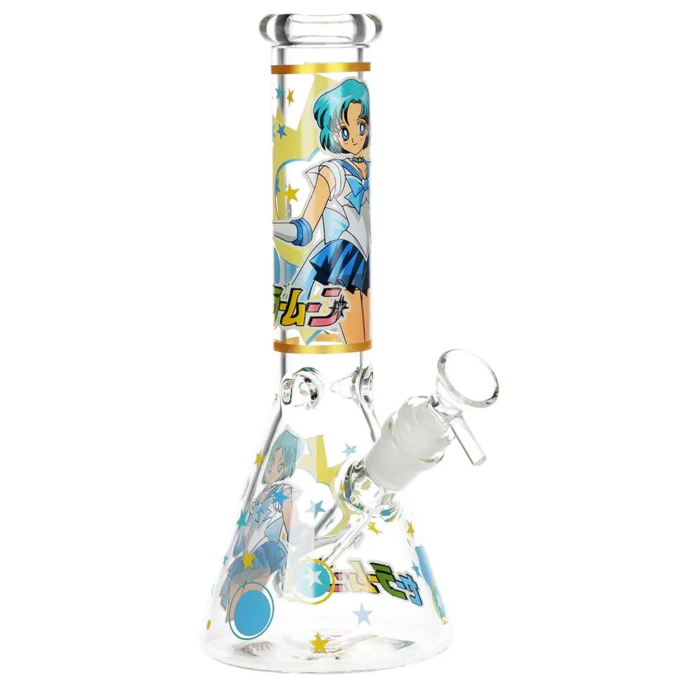 Japanese Animation Girl Version 2 Beaker Glass Water Pipe - 10" / 14Mm F 1