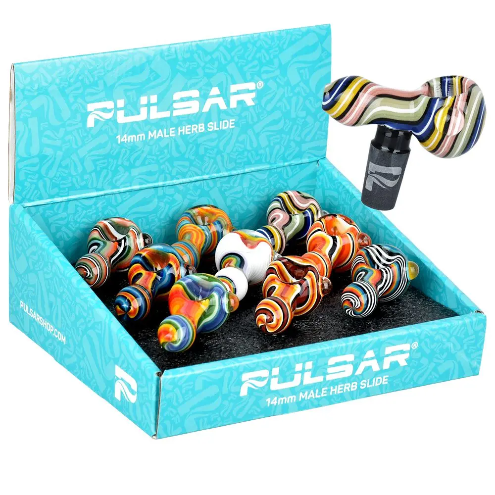 Pulsar Wig Wag Spoon Pipe Herb Slide - 14Mm M / 9Ct 1