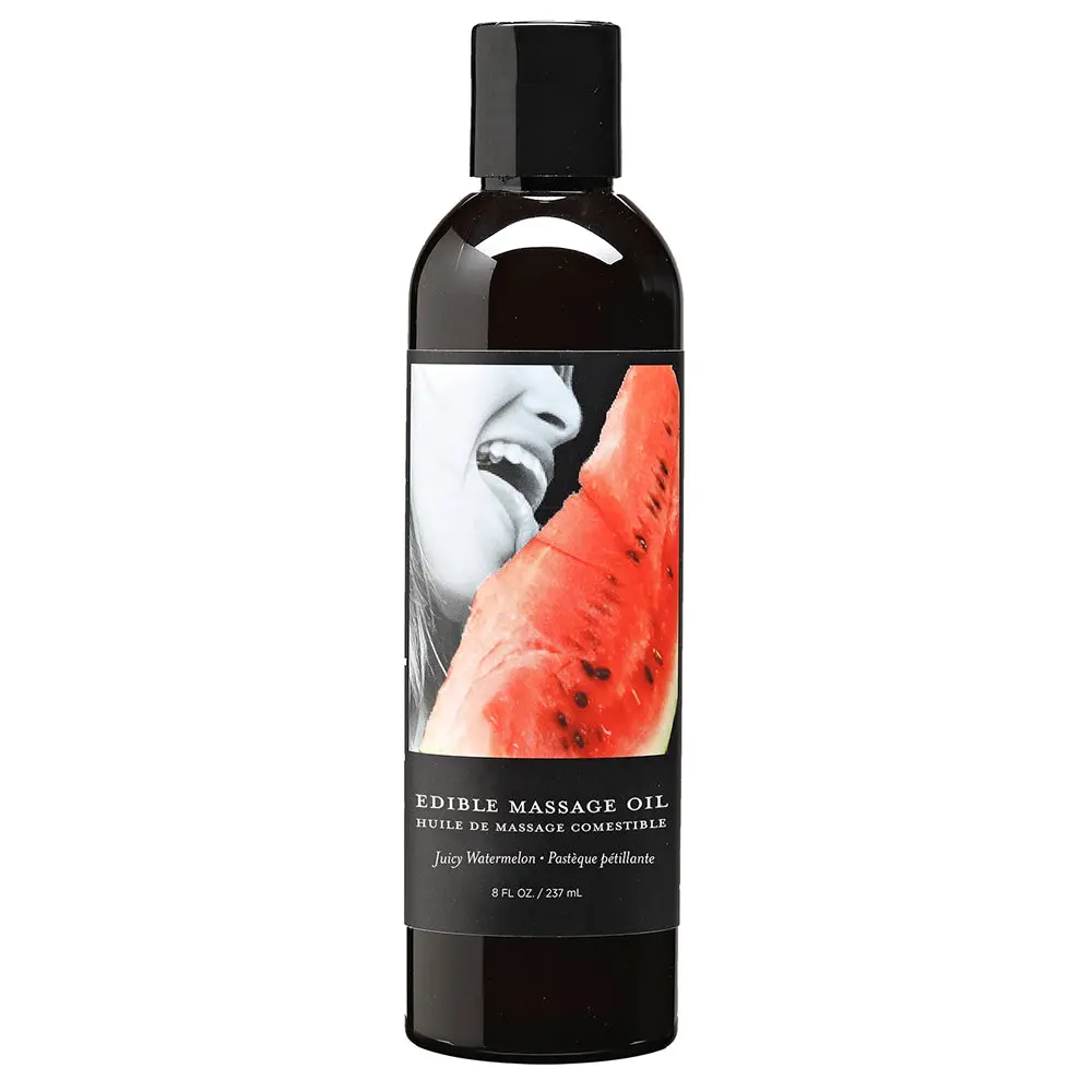 Earthly Body Edible Massage Oil Juicy Watermelon 8Oz 1