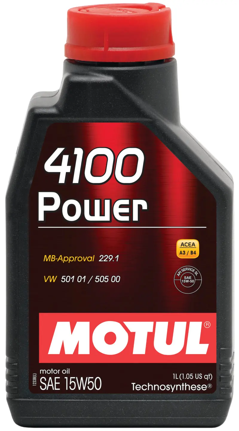 Motul 1L Engine Oil 4100 Power 15W50 - Vw 505 00 501 01 - Mb 229.1 1