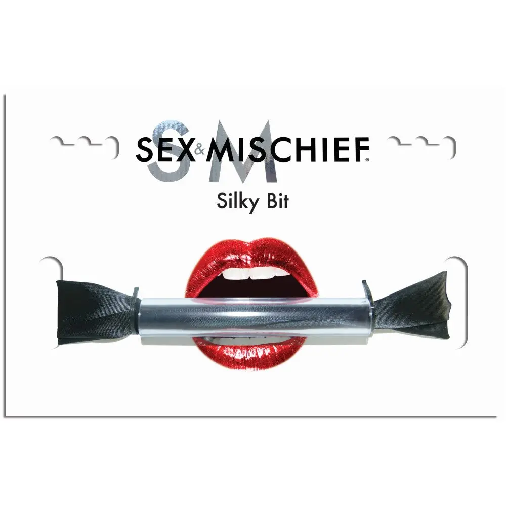 Sportsheets Sex & Mischief Silky Bit Gag Black 1