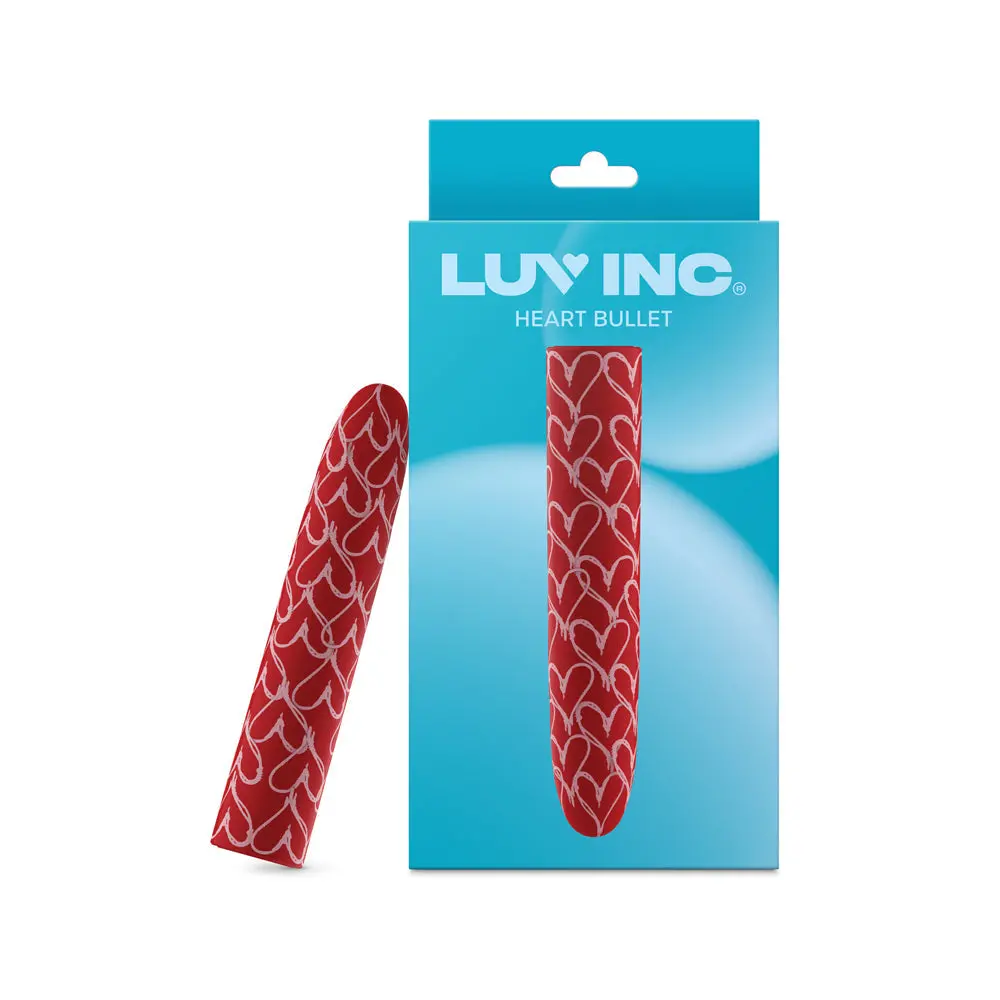 Luv Inc Hb82 Heart Bullet Vibrator Red 1