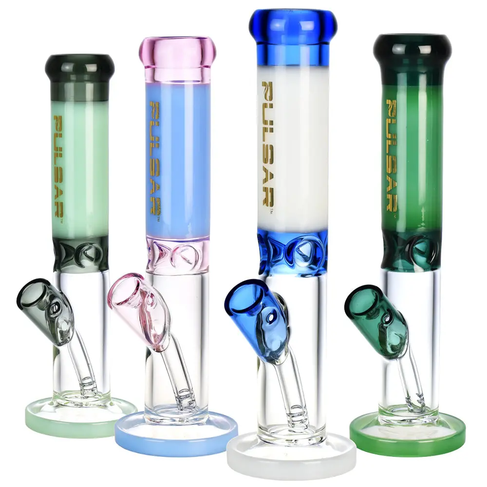 Pulsar Mini Straight Tube Water Pipe - 8.25"/Colors Vary 1