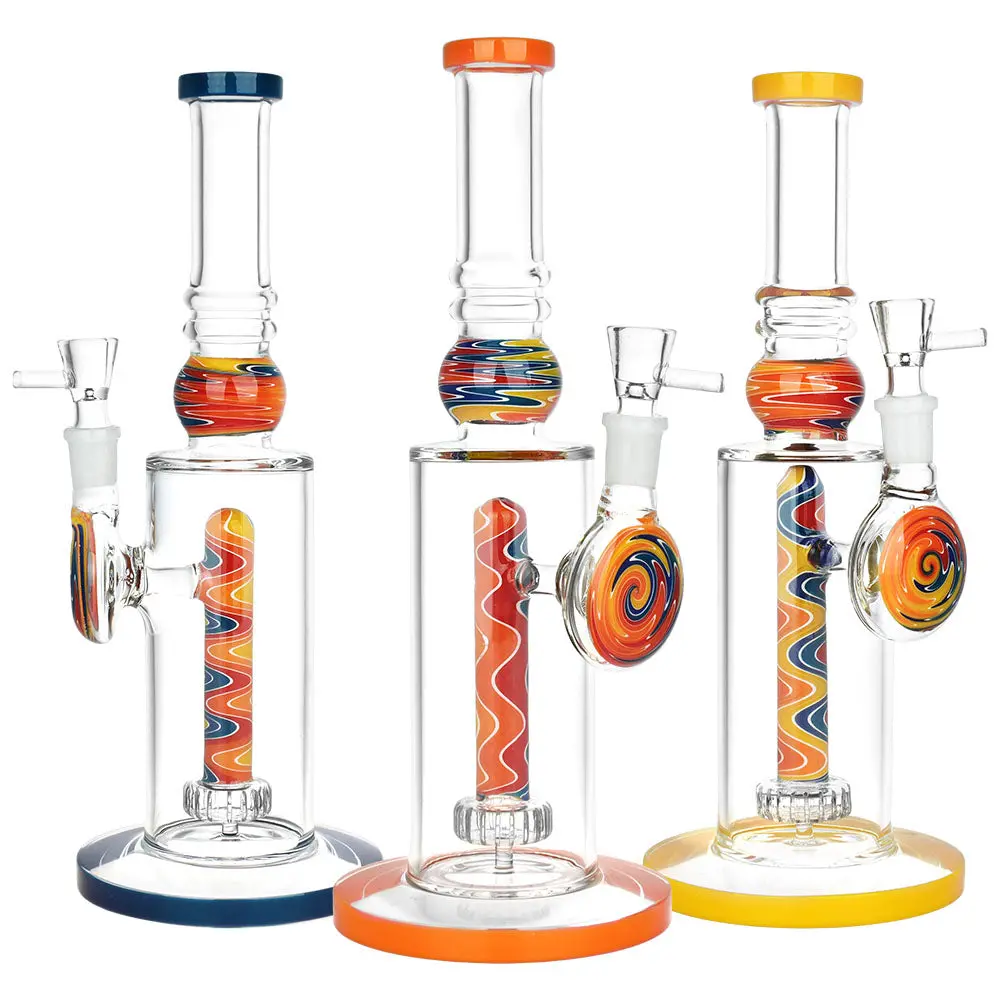 Ascension Wig Wag Glass Water Pipe - 11" / 14Mm F / Colors Vary 1