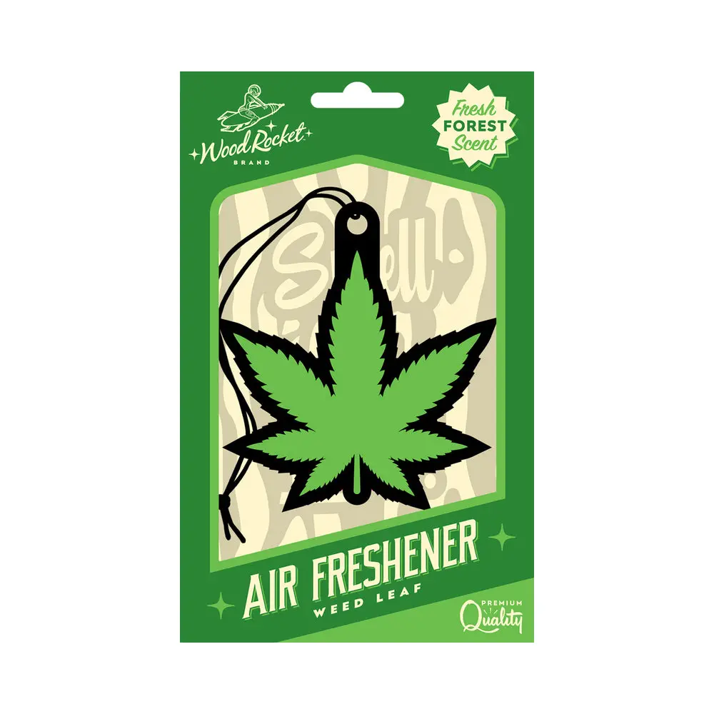 Wood Rocket Air Freshener Green Leaf 1
