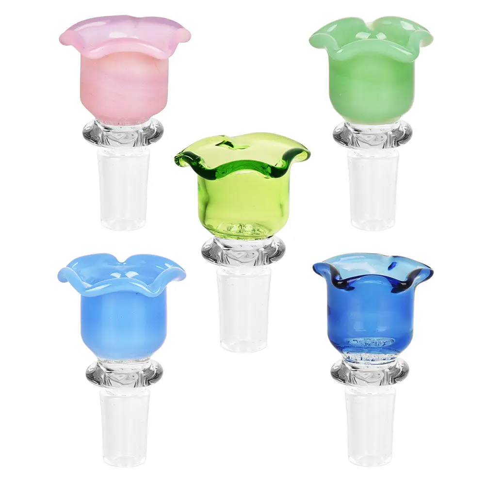 Blissful Blossom Herb Slide W/ Screen - 14Mm M/ Clrs Vry 1