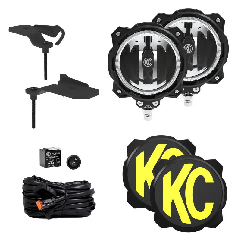 Kc Hilites Jeep 392/Mojave Gravity Led Pro6 Wide-40 2-Light Sys Ditch Light Kit 1