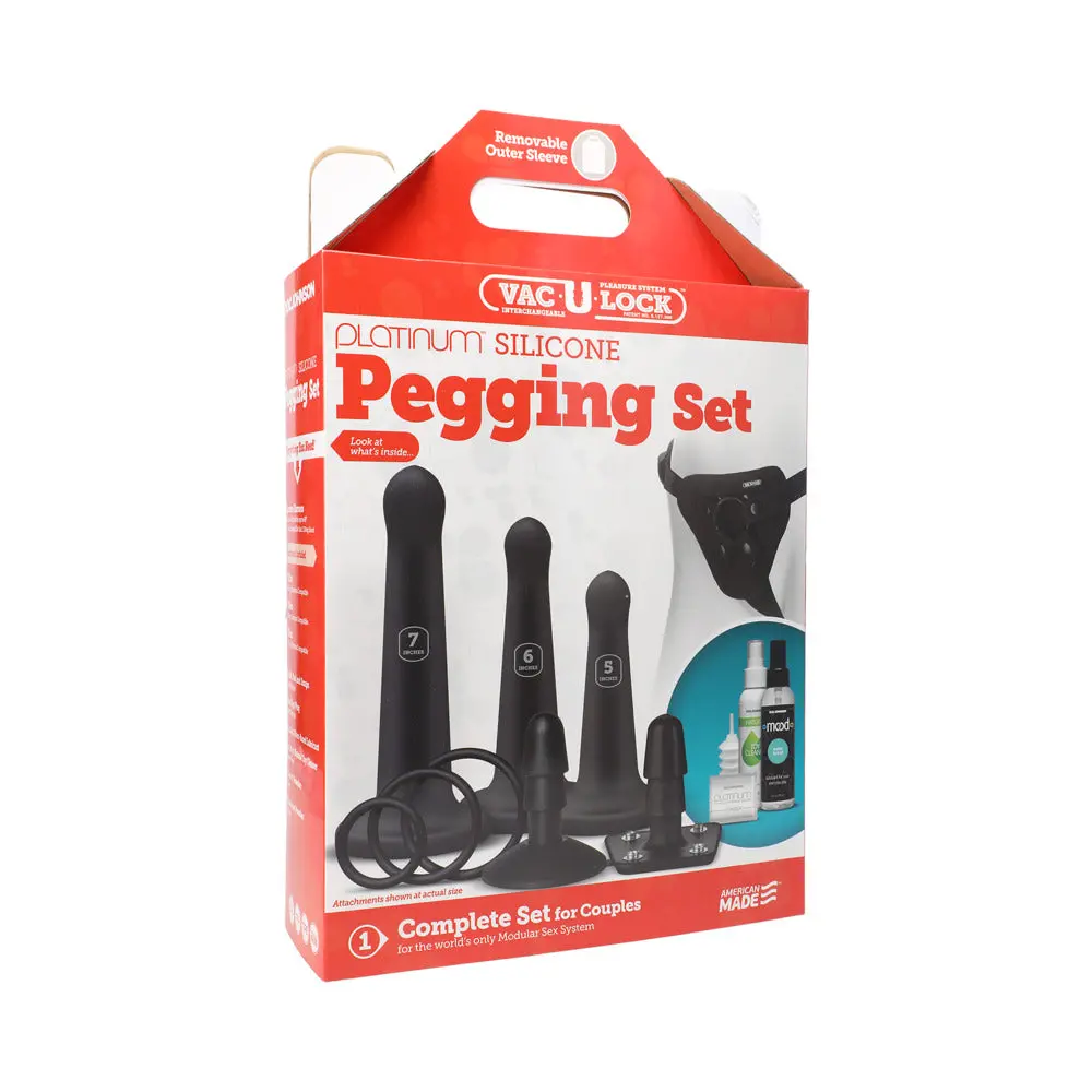 Vac-U-Lock Silicone Pegging Set Black 1