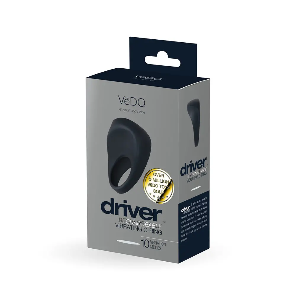 Vedo Driver Rechargeable Vibrating C-Ring Black 1