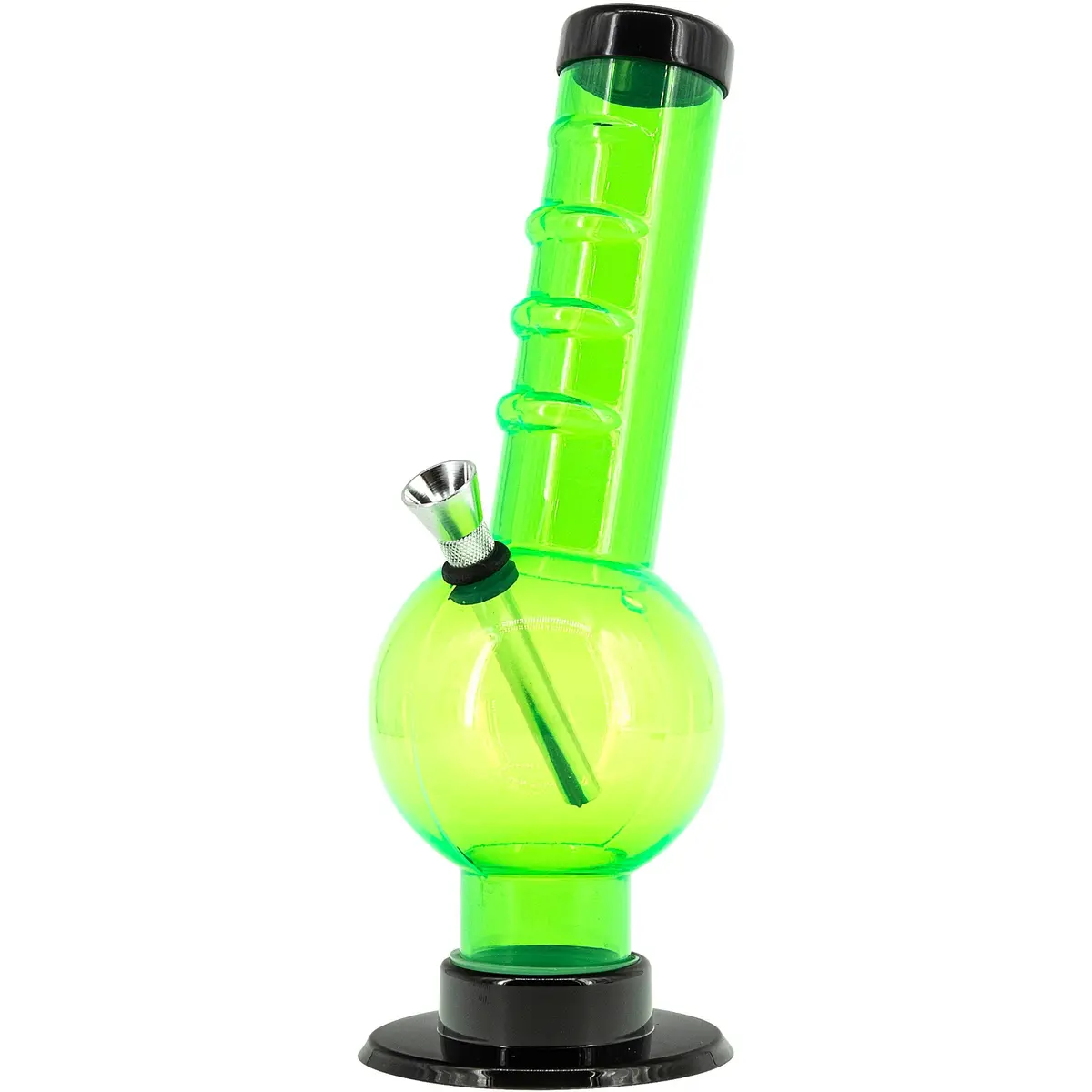 Acrylic Angled Neck Straight Tube Bubble Bong 9-12" 1
