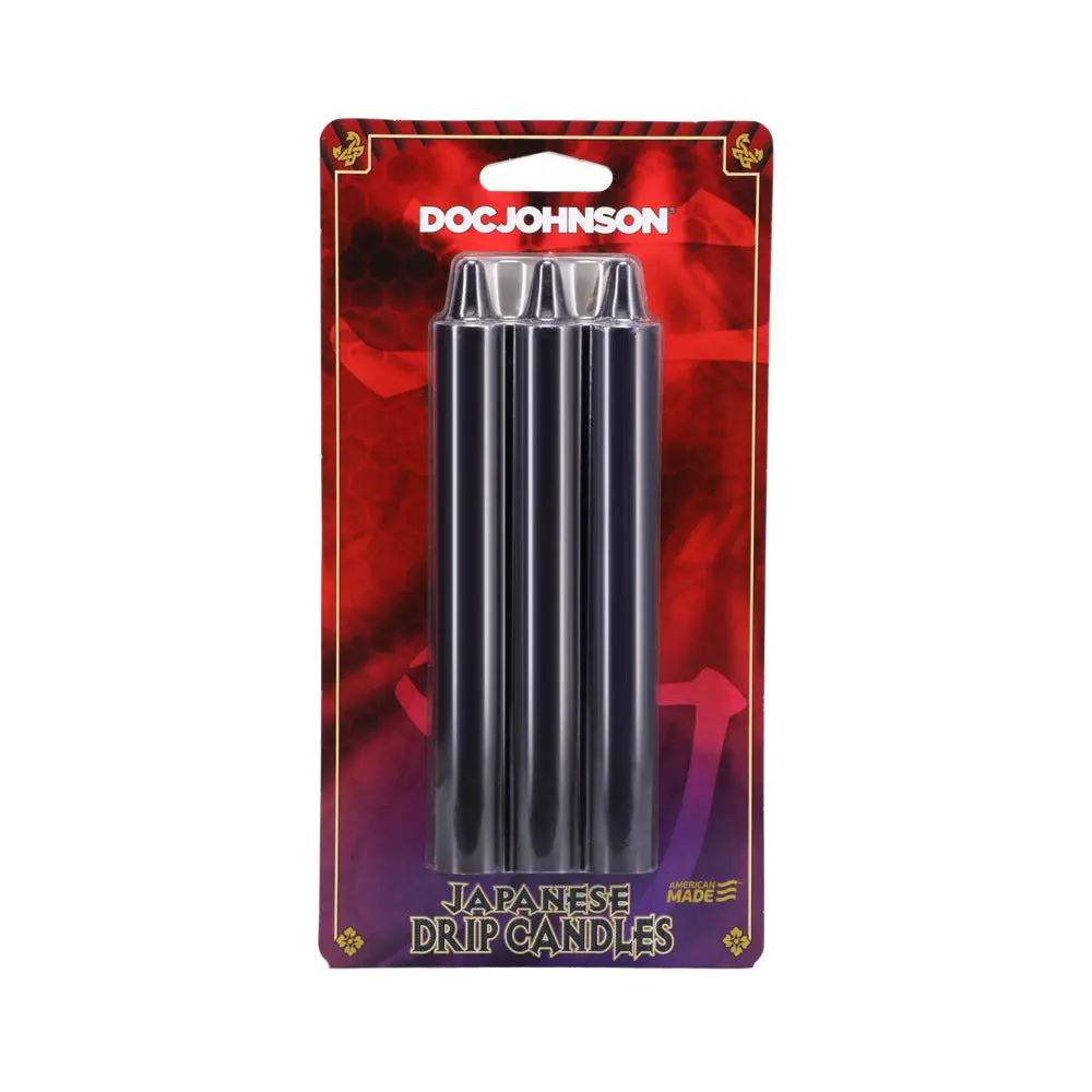 Japanese Drip Candles 3-Pack Black 1