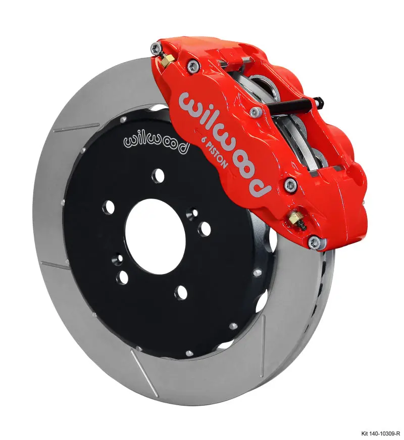 Wilwood Narrow Superlite 6R Front Hat Kit 12.88In Red Honda S2000 1
