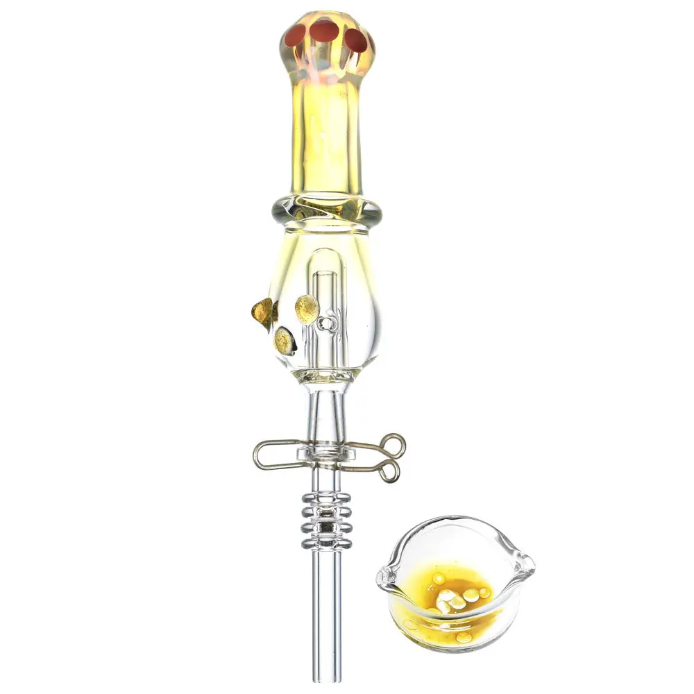 Fumed Glass Quartz Tip Vapor Straw Kit W/ Dish 1