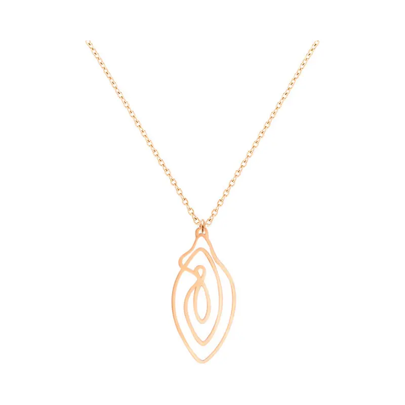 Biird Vulvii Vulva Necklace Rose Gold 1